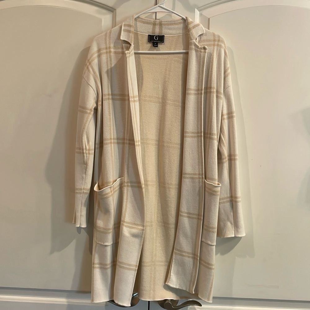 Cream and tan cardigan